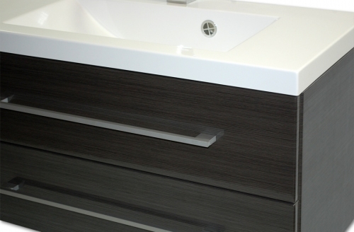 Szafka MDF-C-80/2 GRAFIT FINO cichy domyk MB + umywalka UMMC- 800 biała