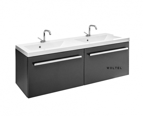 FDF SZAFKA FDF-C-442/12-56 WOLFRAM GREY 120  + UMYWALKA PODWOJNA 120x39