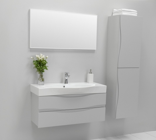 WAVE szafka SZARA 80 cm VA-140/80/2  + UMYWALKA