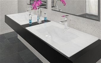 Umywalka ceramiczna wpuszczana w blat Dafne 75