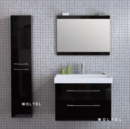 BARCELONA szafka BLACK + umywalka 60 cm  164348