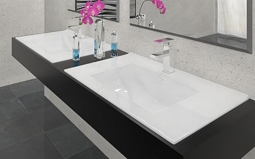 Umywalka ceramiczna wpuszczana w blat Dafne 75