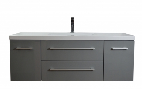 MDF szafka SZARA LAKIER MDF-C-140 + umywalka 140 cm