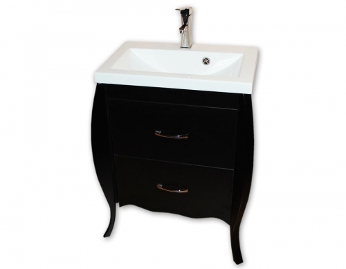 DILUSSO GLAMOUR SZAFKA CZARNA 2 szufl.  + UMYWALKA 50 cm