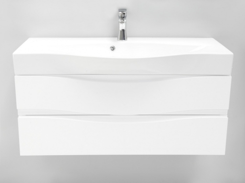 WAVE SZAFKA BIAŁA 100 cm VA-140/100/2-WS  + umywalka