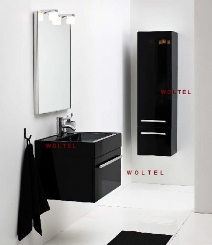 VARIETE szafka FM-442/6-9017 czarna połysk + umywalka 60cm