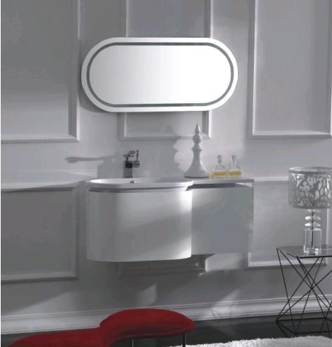 ZESTAW OXK-6613 szafka biała 110cm + lustro + umywalka