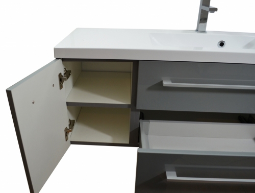 MDF szafka SZARA LAKIER MDF-C-140 + umywalka 140 cm