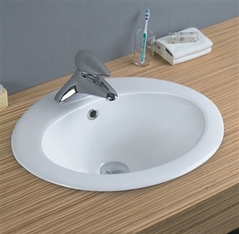 Umywalka ceramiczna wpuszczana w blat Magari